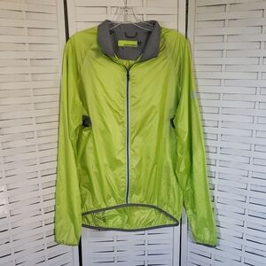 Novara Lime Green Windbreaker Cycling Mens Jacket Size L